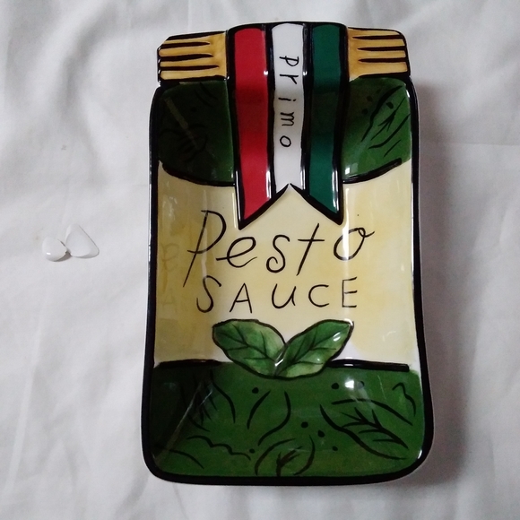 CLAY ART Other - Green and Cream Pesto Sauce Dish